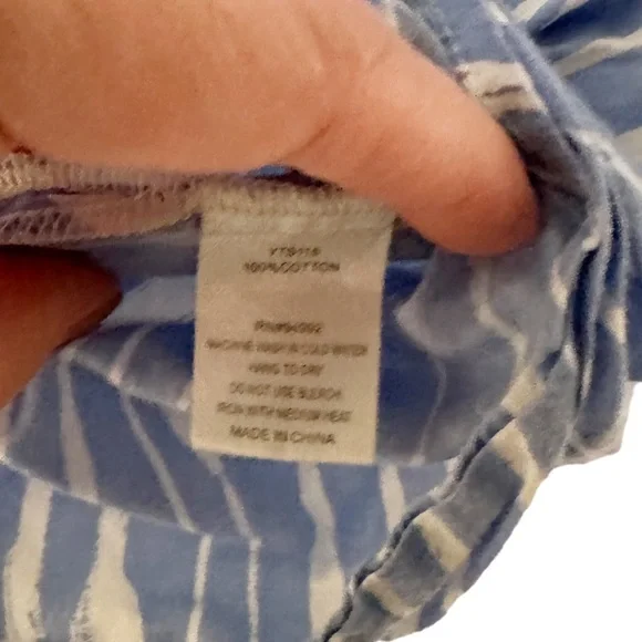 PATRIZIA LUCA BLUE AND WHITE COTTON TOP SIZE S - Picture 6 of 6